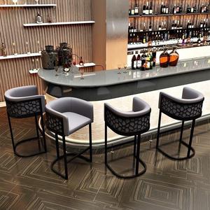 Silla de Bar Alta de Cuero PU de Lujo Nórdico, Diseño Moderno y Minimalista, Uso Comercial, Desmontable, para Isla de <span class=keywords><strong>Cocina</strong></span> - Product Image 4