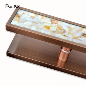 <strong>Light</strong> Luxury Shell Solid Wood Door Handrail Large Stainless Steel <strong>Pull</strong> <strong>Handle</strong> Villa Glass Sliding Door <strong>Handle</strong> for Hotel KTV Club - Product Image 5