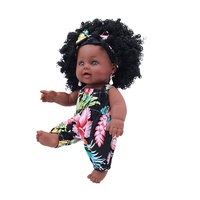 Poupée noire réaliste de 12 pouces OEM, le cadeau idéal pour les enfants, bébé fille en silicone de style africain, vêtements lavables, jouet pour jouer