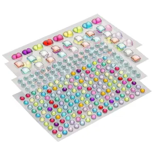 Removable High Quality Colorful Cute Plastic Pearl Diamond Shaped Sticker