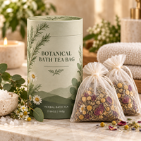 Sachets de bain botaniques en gros à la rose, lavande et camomille – Bain de fleurs aux herbes – Formule et emballage personnalisés OEM/ODM