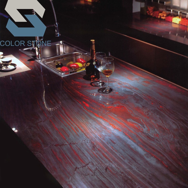 Natural Stone Polished Iron Steel Red Multicolor Granite Big Slabs and Cut-to-size Tiles