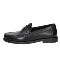 Mocasines GEOX para Hombre, Color Negro, Tallas 40-45, Tacón de 2 cm, Parte Superior de Cuero Acolchado, Entresuela de EVA, Suela de Goma, Estilo Slip-On