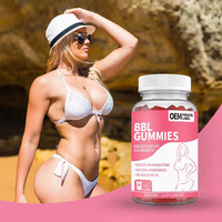 BBL Gummies Supplementen voor Heupen, Billen en Borsten Vergroting, Vrouwen Beautyproducten