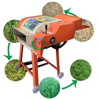 Machine à hacher le fourrage pour couper la paille humide/sèche et le fourrage - Processeur d'aliments pour animaux pour les petites et moyennes exploitations agricoles et l'usage domestique