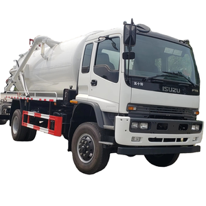 รถบรรทุกถังดูดสิ่งปฏิกูลแบบรวม 1suzu Ftr 205 แรงม้า (ถังน้ำสะอาด 4000 ลิตร, ถังน้ำเสีย 4000 ลิตร) ปั๊มสุญญากาศ Jurop - Product Image 1