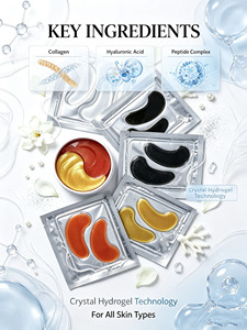 Mascarillas de Hidrogel Multicolor para Ojos, Reafirmantes, Antiarrugas, <span class=keywords><strong>Antiojeras</strong></span>, Hidratantes, con Algas Marinas, Cafeína, Manteca de Karité, Péptidos Veganos - Product Image 2