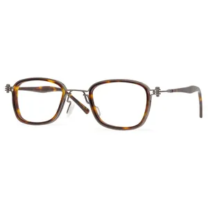 レトロな正方形の厚さのアセテート眼鏡眼鏡フレーム眼鏡用純粋なアセテート光学眼鏡フレーム男性用女性用