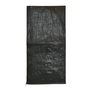 30 kg woven poly typ schwarz UV geschützt pp woven sand tasche mit string