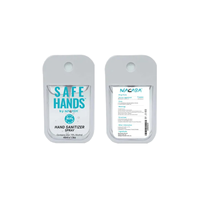 Pulvérisateur de désinfectant pour les mains portable avec logo personnalisé imprimé, 45 ml