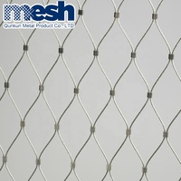 Filet en treillis métallique tressé durable en acier inoxydable (SS) de type ferrule, structure 7x7/7x19, pour clôture de zoo