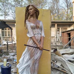 Scultura Femminile a Grandezza Naturale in Fibra di Vetro, <span class=keywords><strong>Arte</strong></span> Popolare Dipinta a Mano, Decorazione Artistica per Interni/Esterni, Regalo Aziendale - Product Image 5