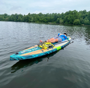 กระดานยืนพาย HICOO Widened <span class=keywords><strong>Race</strong></span> Pro รุ่น OEM ลายไม้ แบบเป่าลม ขนาด 11'6''*34'*6'' พร้อมอุปกรณ์เสริม - Product Image 2