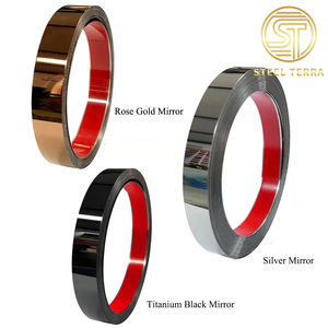 Moderno Autoadhesivo 8K Espejo Acabado Acero Inoxidable Tira Plana <span class=keywords><strong>Pared</strong></span> Techo Decoración Muebles Metal Embellecedor <span class=keywords><strong>Molduras</strong></span> Producto - Product Image 4