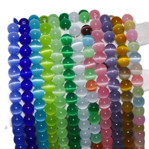 Perles rondes en <span class=keywords><strong>pierre</strong></span> naturelle œil de chat de 4 mm, couleurs mélangées, pour la fabrication de bijoux DIY, breloques et accessoires - Product Image 4