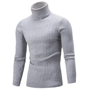 Maglione a collo alto a maniche lunghe maglione lavorato a maglia da uomo maglione lavorato a maglia Slim Fit all'ingrosso