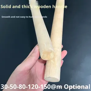 Épuisette à <span class=keywords><strong>manche</strong></span> en bois massif, ensemble complet, maille peu profonde tressée à la main, bord en fil épais anti-abrasion, pour la capture de crabes, homards et fruits de mer - Product Image 6