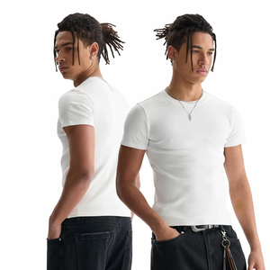 Blank <strong>Compression</strong> Promotional Wholesale <strong>White</strong> t <strong>Shirts</strong> for Men Cotton Custom t <strong>Shirt</strong> Bulk Supplier - Product Image 5
