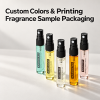 Coffret d'échantillons de parfum en verre vide personnalisé 1,7 ml 3 ml 5 ml avec bouchon ou pulvérisateur