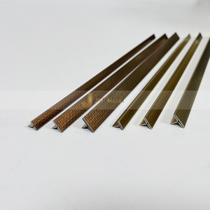EX150 Modern Metal Tile Trim T Shape 304 Acero inoxidable de alta calidad Impermeable Durable para decoración de paredes y pisos - Product Image 1
