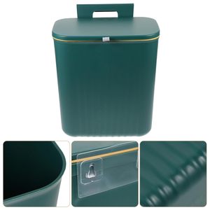 Poubelle de cuisine murale en plastique durable avec couvercle pour armoires, idéale pour le rangement suspendu domestique - Product Image 2