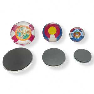 Aimant de réfrigérateur en verre 3D mignon, aimant de réfrigérateur rond en cristal - Product Image 5