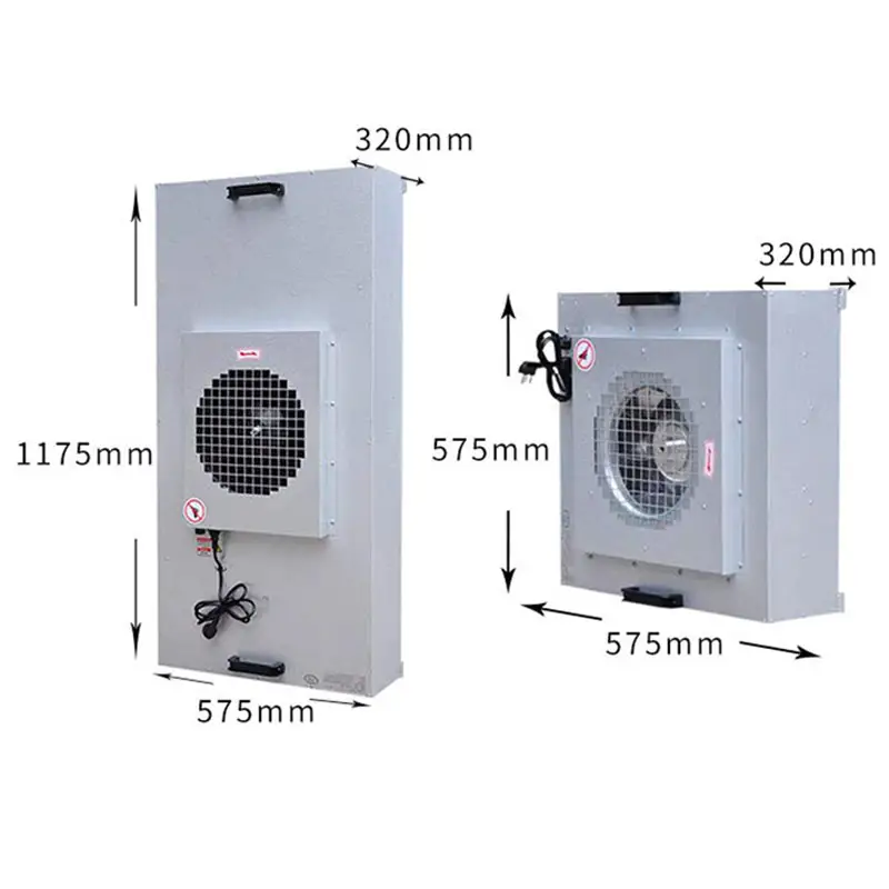 Hotte à flux laminaire FFU Ventilateur Filtre Hepa 4x4 24X48 4x2ft H14 Champignon Souffleur FFU