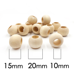 חרוזי עץ טבעיים עגולים בקוטר פנימי 10 מ\"מ וקוטר חיצוני 20 מ\"מ של Acasaarto, מותאמים אישית, עם חור גדול, לאספקת עבודות יצירה, תכשיטים ועשה זאת בעצמך. - Product Image 2