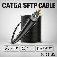 Câble Ethernet LAN Cat6a SFTP double blindage 4 paires, longueur personnalisée 305m (1000ft) pour réseau de campus