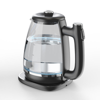 Bouilloire en verre 1,8L/2,0L ZY-305, base en acier inoxydable, 1500W, ébullition rapide, arrêt automatique, 220V/110V personnalisable
