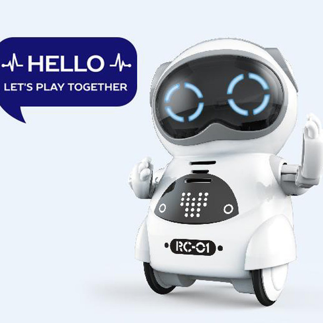 Interactive Mini Pocket Robot Toys, Battery Operated Robot with Light and Music, Talking, Singing, Dancing & Storytelling