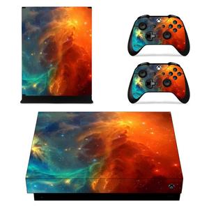Full Set Faceplates Vinyl Skin Sticker Film for <strong>Xbox</strong> <strong>One</strong> <strong>X</strong> <strong>Console</strong> and Two Controller Stickers Removable Decals Protector - Product Image 4