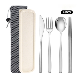 Outdoor Four-Piece Eco-Friendly Flatware <b>Set</b> Reusable Stainless Steel Cutlery <b>Set</b> - Product Image 3