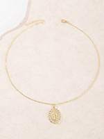 Collier Pendentif Femme Simple et Tendance en Cuivre Ethnique avec Chaîne Serpent et Vierge Marie de Dieu Jésus