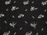 Tissu satiné en polyester enduit de PVC, jacquard tissé traditionnel chinois, effet métallique, pour costumes de mariage, cheongsam, costumes de festival