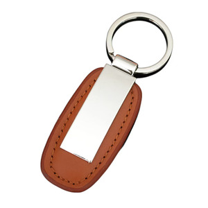 Biểu tượng tùy chỉnh đầy màu sắc đồng bằng PU da Keychain khuyến mại Keyring cho món quà - Product Image 3
