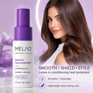 MELAO Brume protectrice thermique sans rinçage 47ml Sans silicone Pour séchage à l'air chaud, lisseur et fer à boucler Protection jusqu'à 450°F - Product Image 3