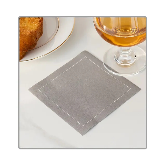 مناديل مائدة من القطن مطبوعة قابلة للفك والتمزق مقاس 11.4×11.4 مناديل مائدة مربعة منسوجة بنسبة 100% للاستعمال مرة واحدة بسهولة ومناسبة للاستخدام في الحفلات المنزلية والمطاعم