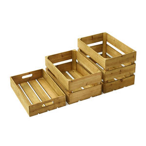 Caja de madera Rectangular pequeña rústica de alta calidad, cesta de regalo decorativa tallada, bandeja, organizador de almacenamiento de estilo de granja - Product Image 3