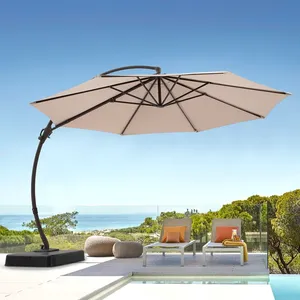 Parasols résistants au <span class=keywords><strong>vent</strong></span> de <span class=keywords><strong>parasol</strong></span> d'extérieur en aluminium de <span class=keywords><strong>grand</strong></span> jardin commercial de 3m pour le restaurant d'hôtel de cour de patio - Product Image 3