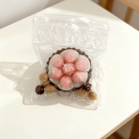 Jouet Squishy Tarte au Chocolat et Framboise, Jouet Anti-Stress Doux à Presser, Jouet Sensoriel Mignon en Forme de Dessert pour Enfants et Adultes