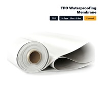 Membrane d'étanchéité TPO homogène 1,2 mm blanche réfléchissante pour toiture apparente
