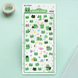 [Woeknya] Pegatinas 3D de PVC Impermeables con Diseño de Gatos Alienígenas Coreanos Kawaii, Hoja de Pegatinas para Diario, Agenda, Regalo para Niños, Venta al por Mayor - Product Image 3