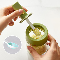 Herb Spice Container Tool Salt Bay feuille pot assaisonnement pot d'épices avec cuillère