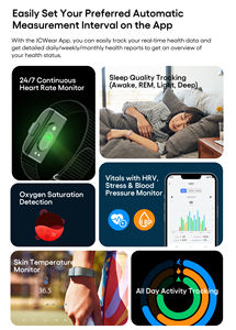 Montre connectée J-Style 2208A unisexe avec suivi du <span class=keywords><strong>cycle</strong></span> <span class=keywords><strong>menstruel</strong></span> pour femmes, étanche IP68, tracker de santé portable, boussole, bracelet en silicone - Product Image 3