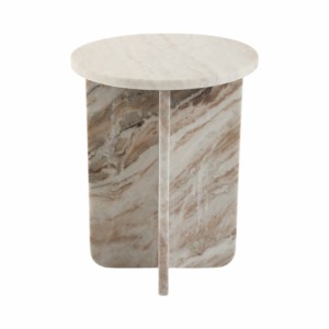 Tavolino in marmo con base a lastre incrociate per l'arredamento di soggiorno o ufficio - Product Image 4