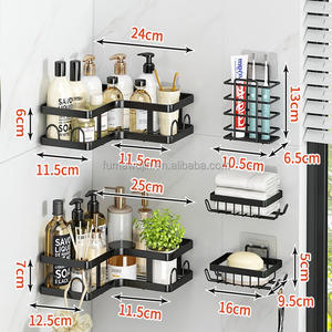 Proveedor al por mayor, juego de 5 piezas, estante de esquina para pared de baño, organizador de esquina de cocina de metal <span class=keywords><strong>SS</strong></span>, estante de almacenamiento sin perforación - Product Image 4