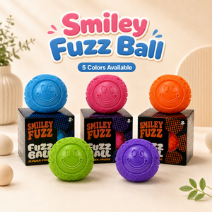 Movidoo Pelota Sensorial de Terciopelo Suave con Cara Sonriente, Juguete Antiestrés de Peluche para Niñas, Adolescentes, Adultos y Oficina - Product Image 2