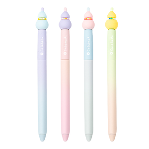 Stylo Gel Rotatif en Plastique 0,5 mm Mignon Kawaii, Design Gourde avec Encre Bleue Cristalline, Style Porte-Bonheur UV/Imprimé pour Étudiants - Product Image 1