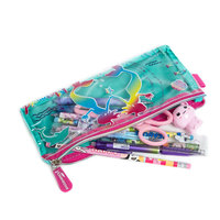Sac à dos transparent personnalisé trois pièces avec boîte à lunch étanche et trousse à crayons pour l'école et le campus